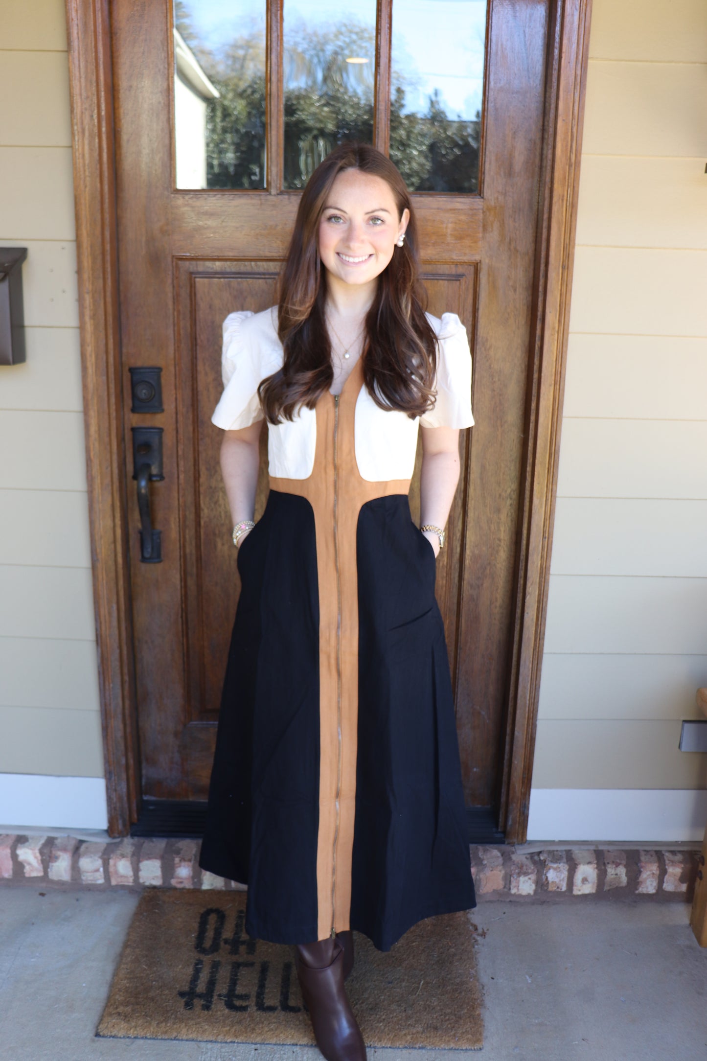 Colorblock Midi Dress