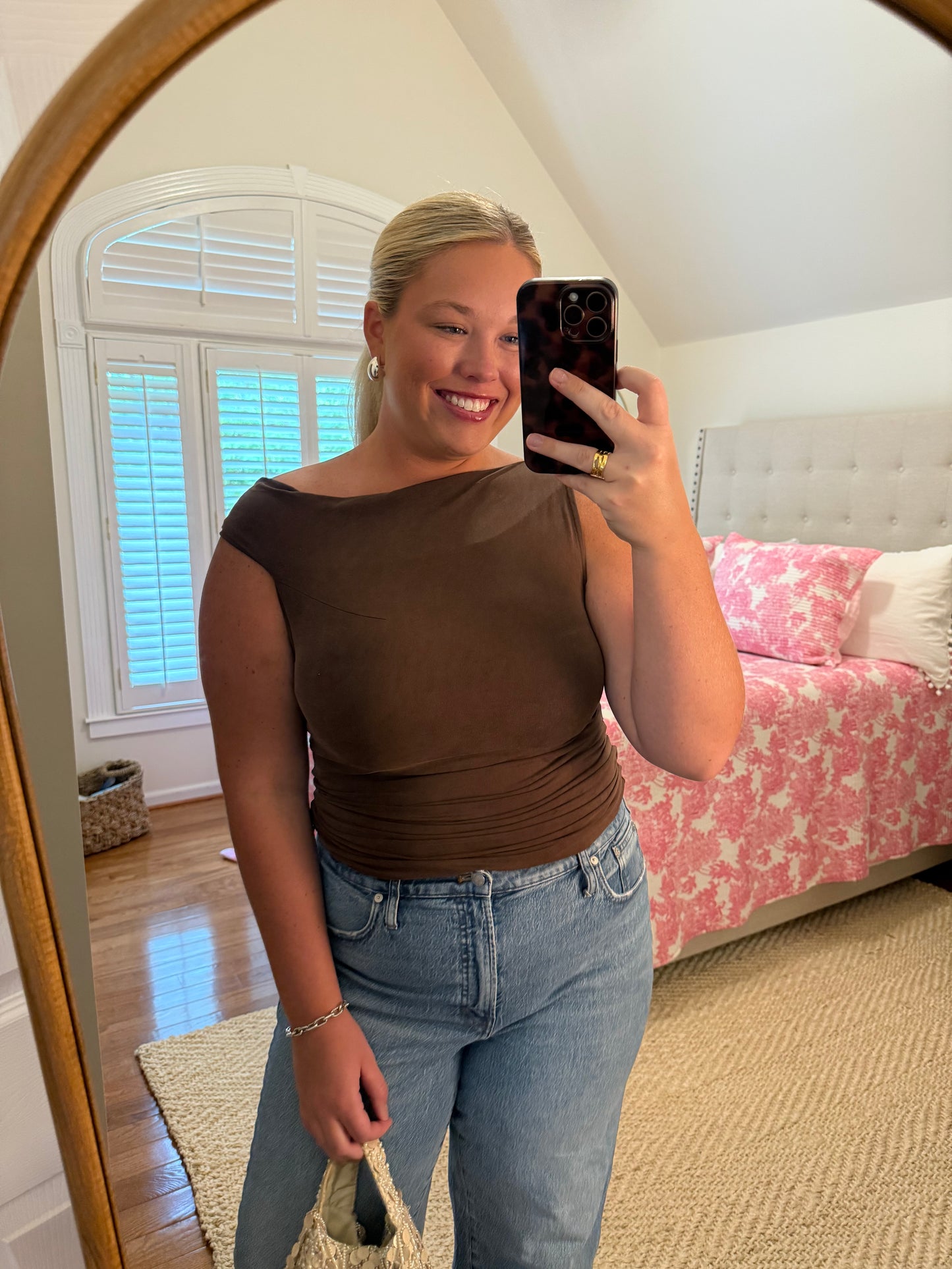 Brown "Going Out" Top