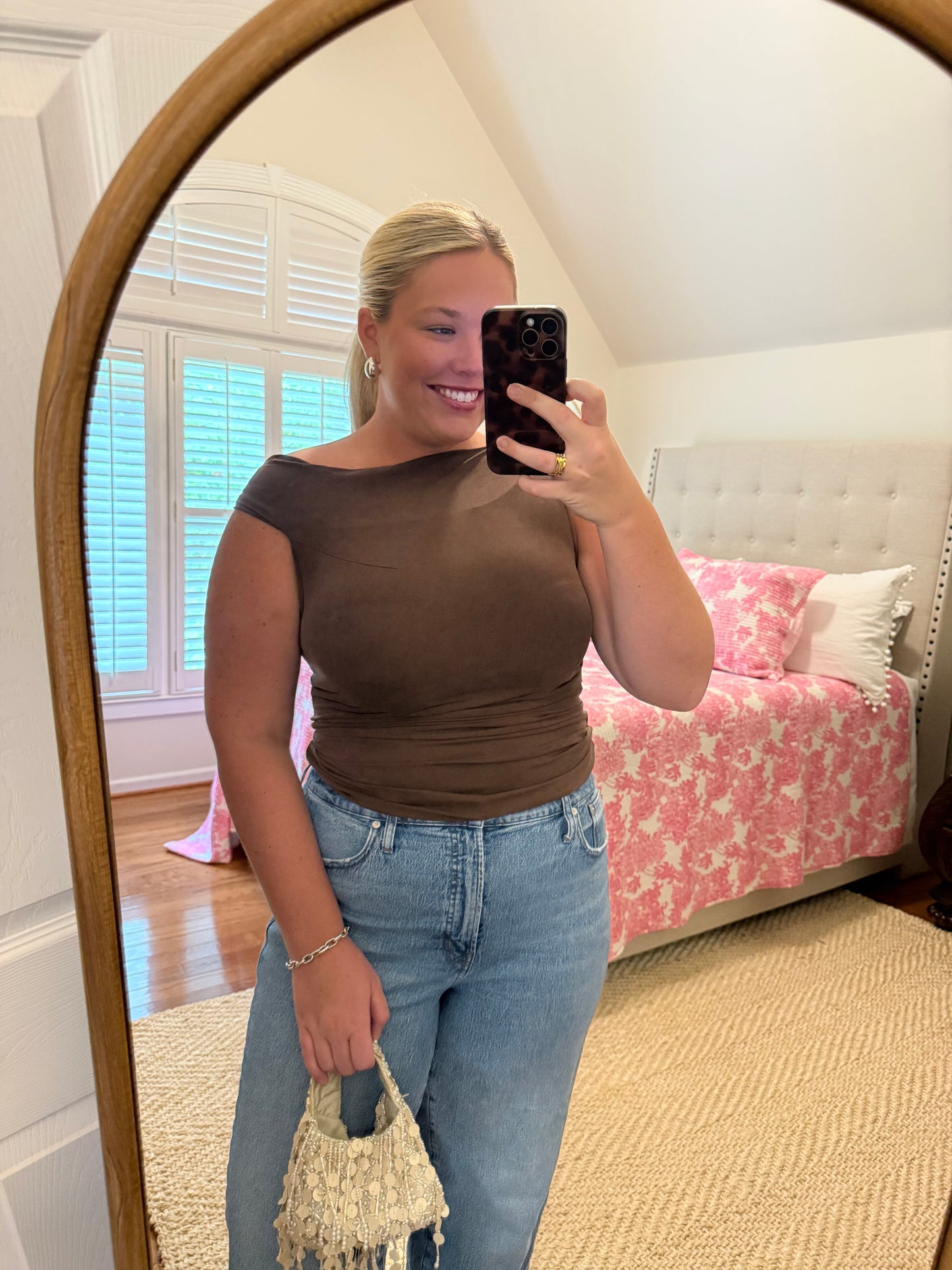 Brown "Going Out" Top