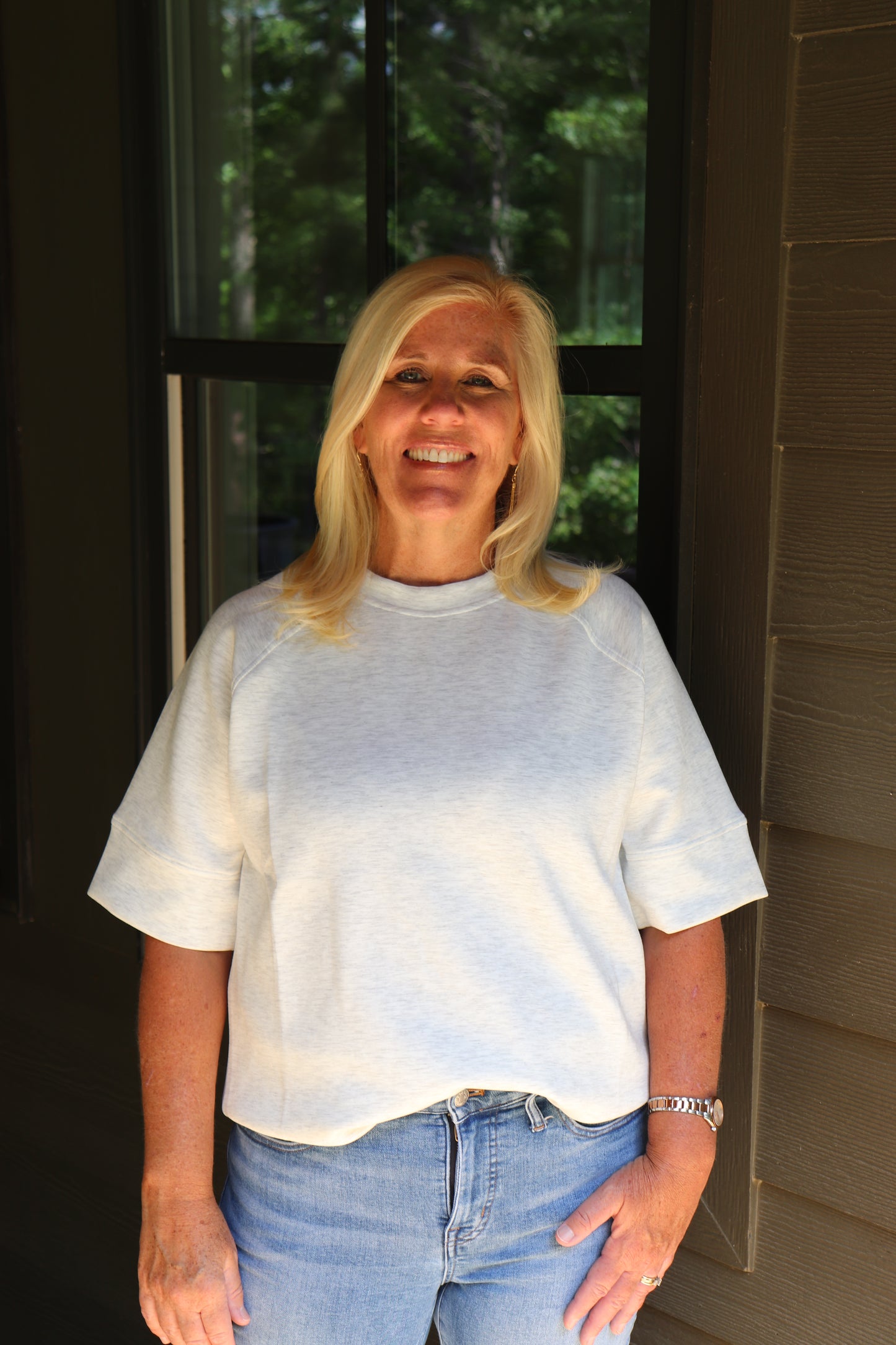 Light Heather Grey Top