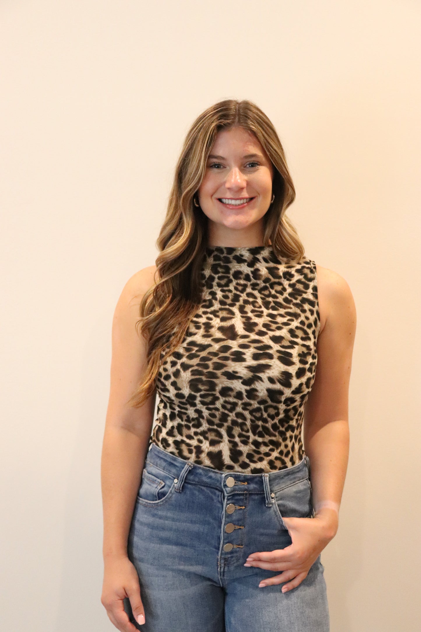Leopard Top - Grey