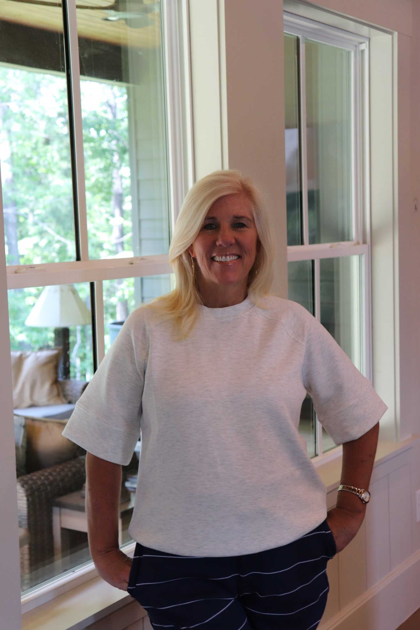 Light Heather Grey Top