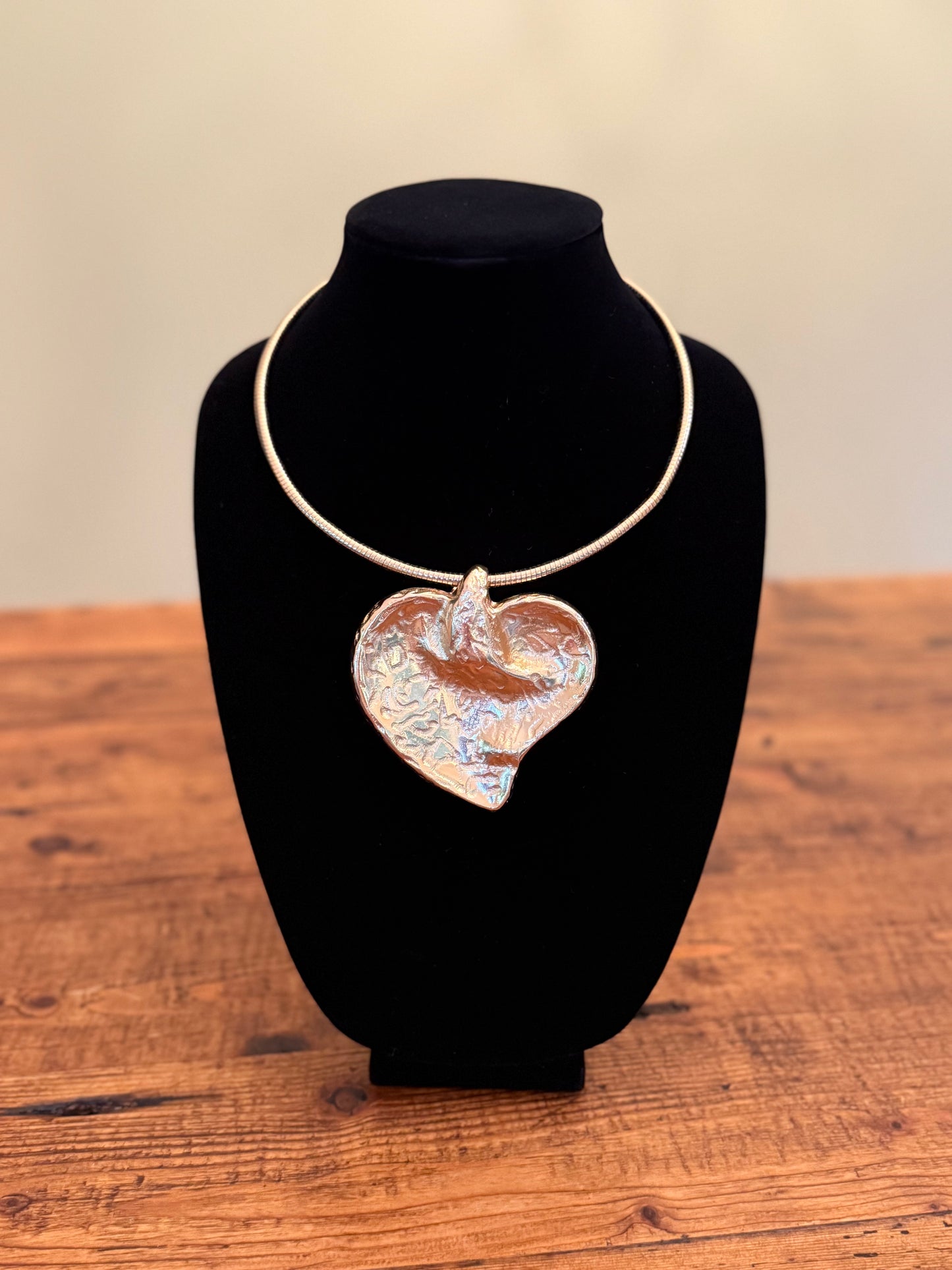 Chunky Heart Statement Necklace