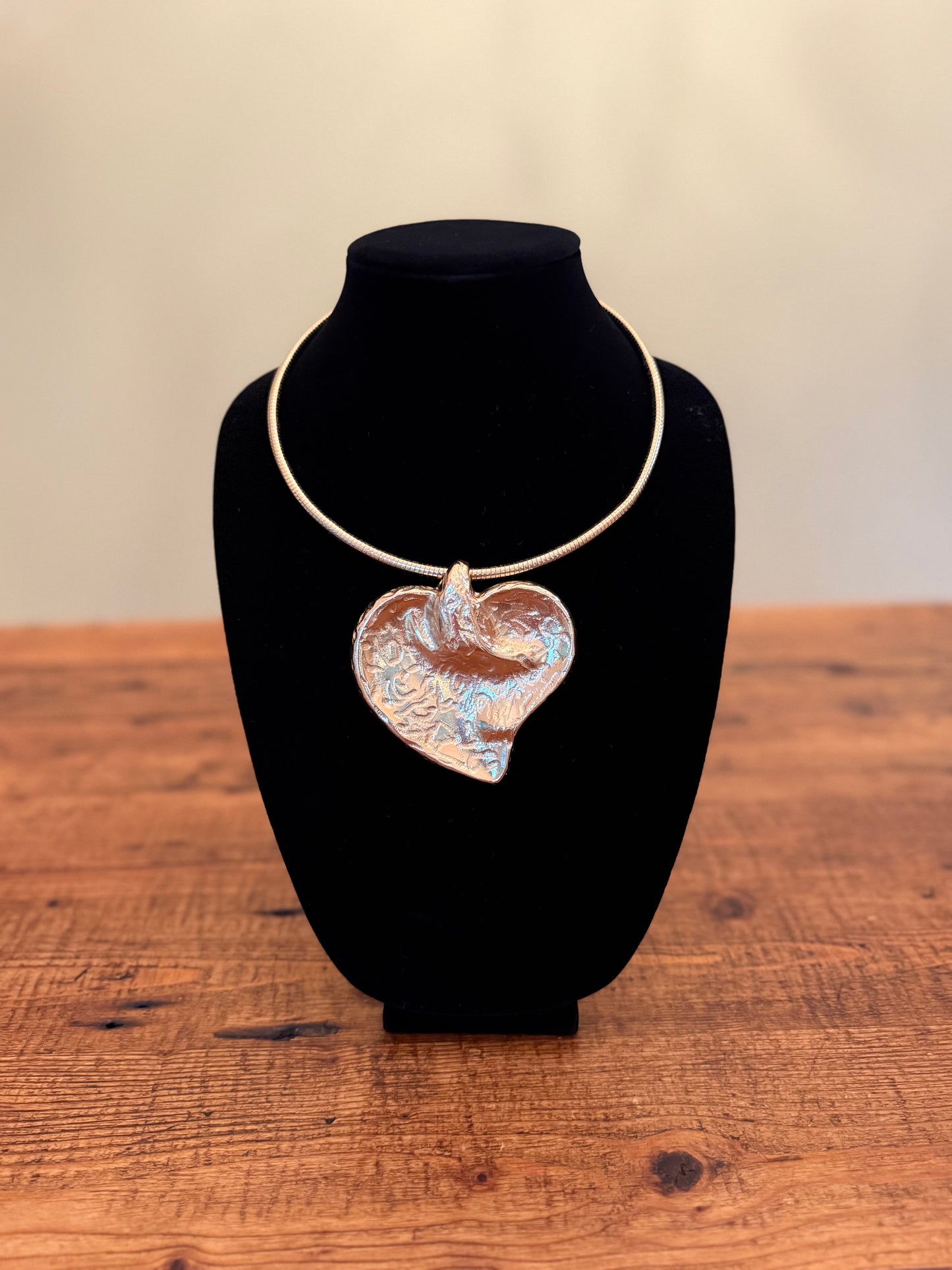 Chunky Heart Statement Necklace