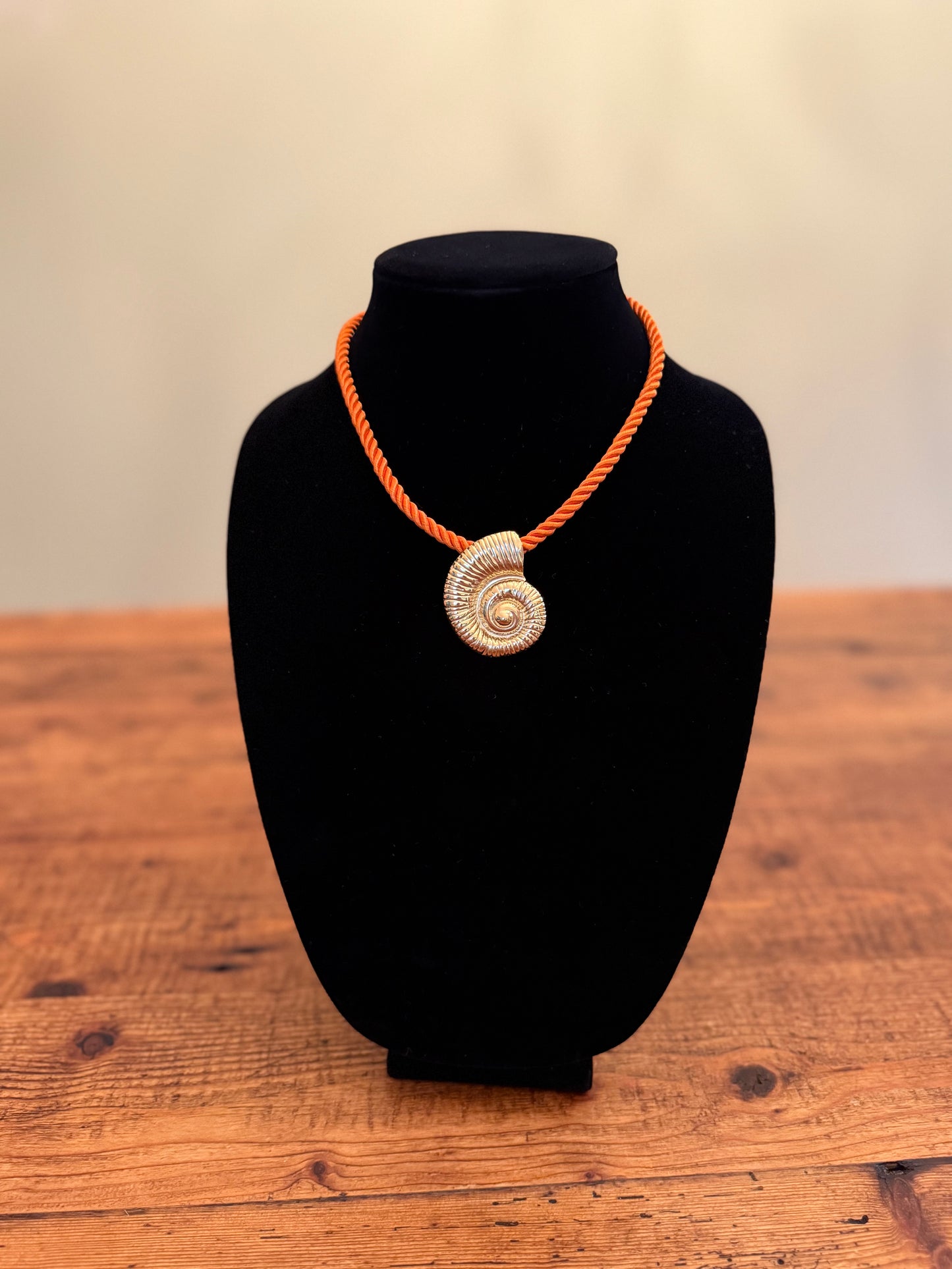Orange Rope Shell Necklace