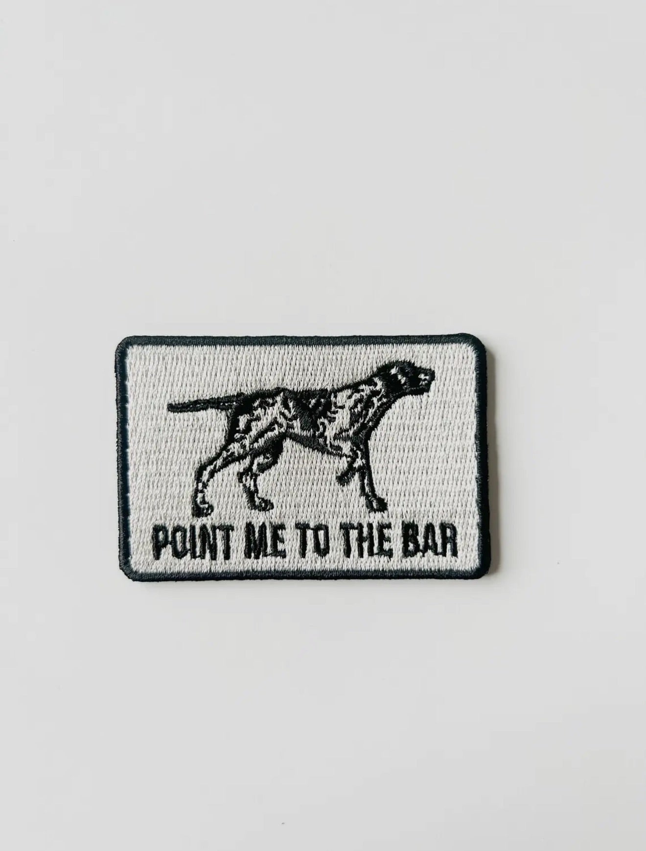 Point Me To The Bar Patch Black and White