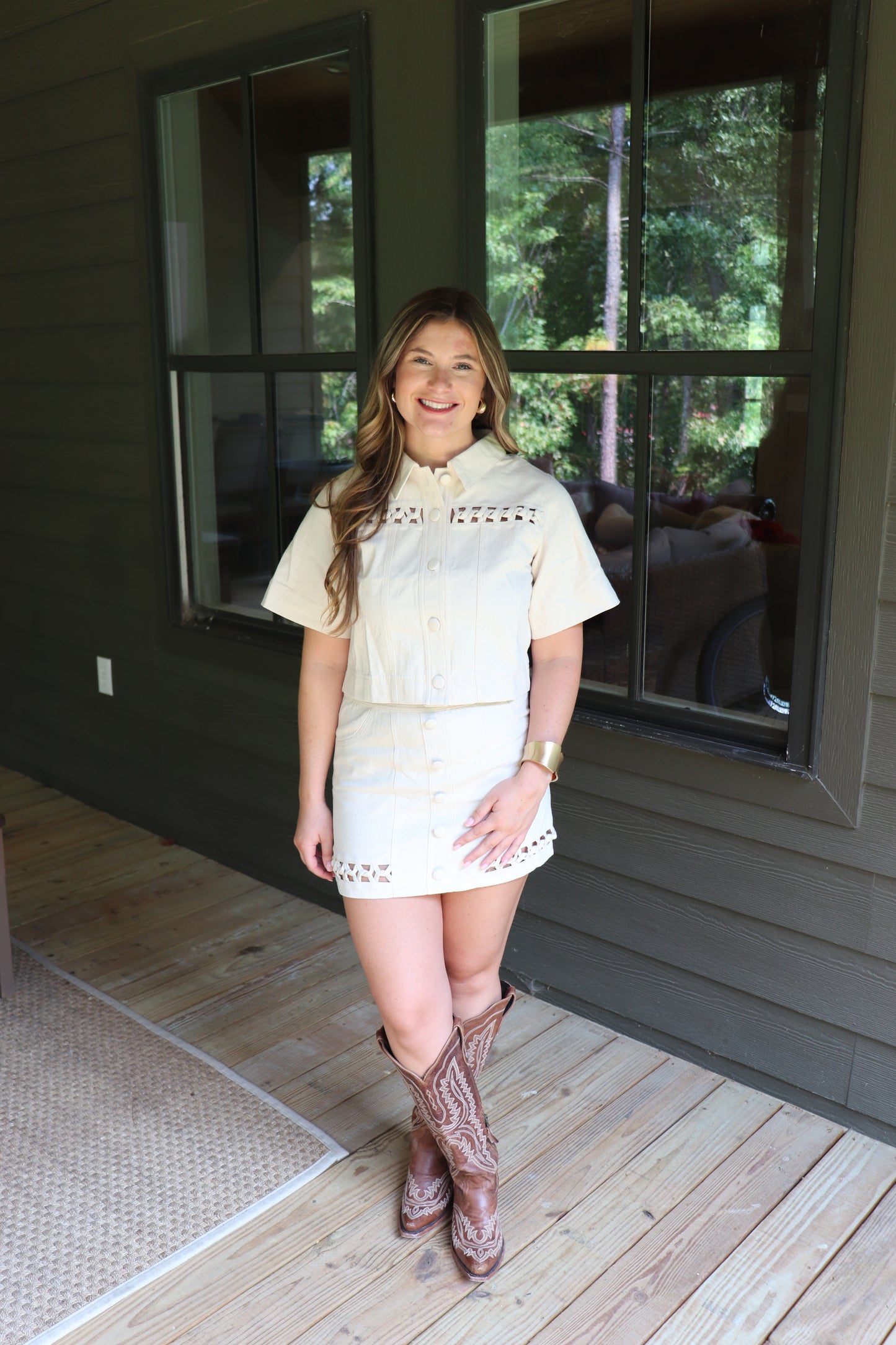 Cream Gameday Set - Top