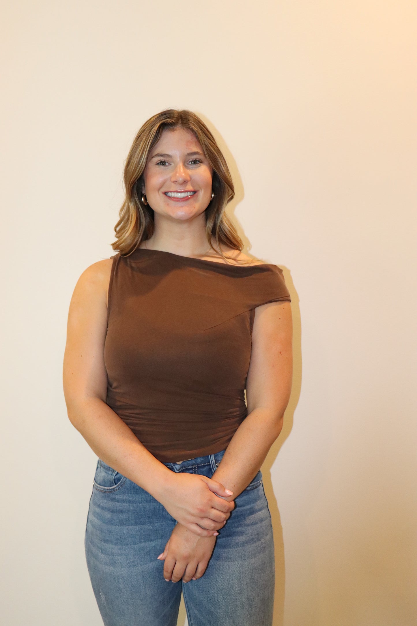 Brown "Going Out" Top