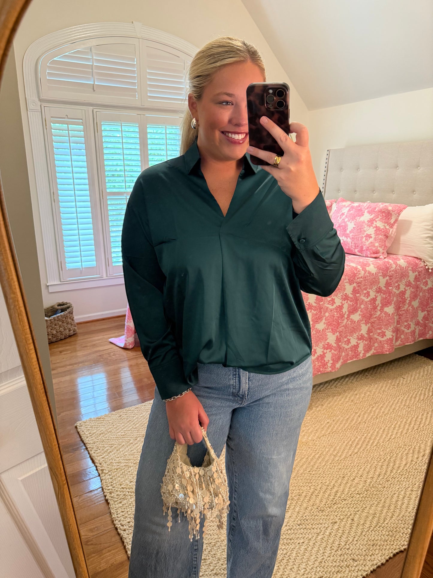 Dark Green Blouse