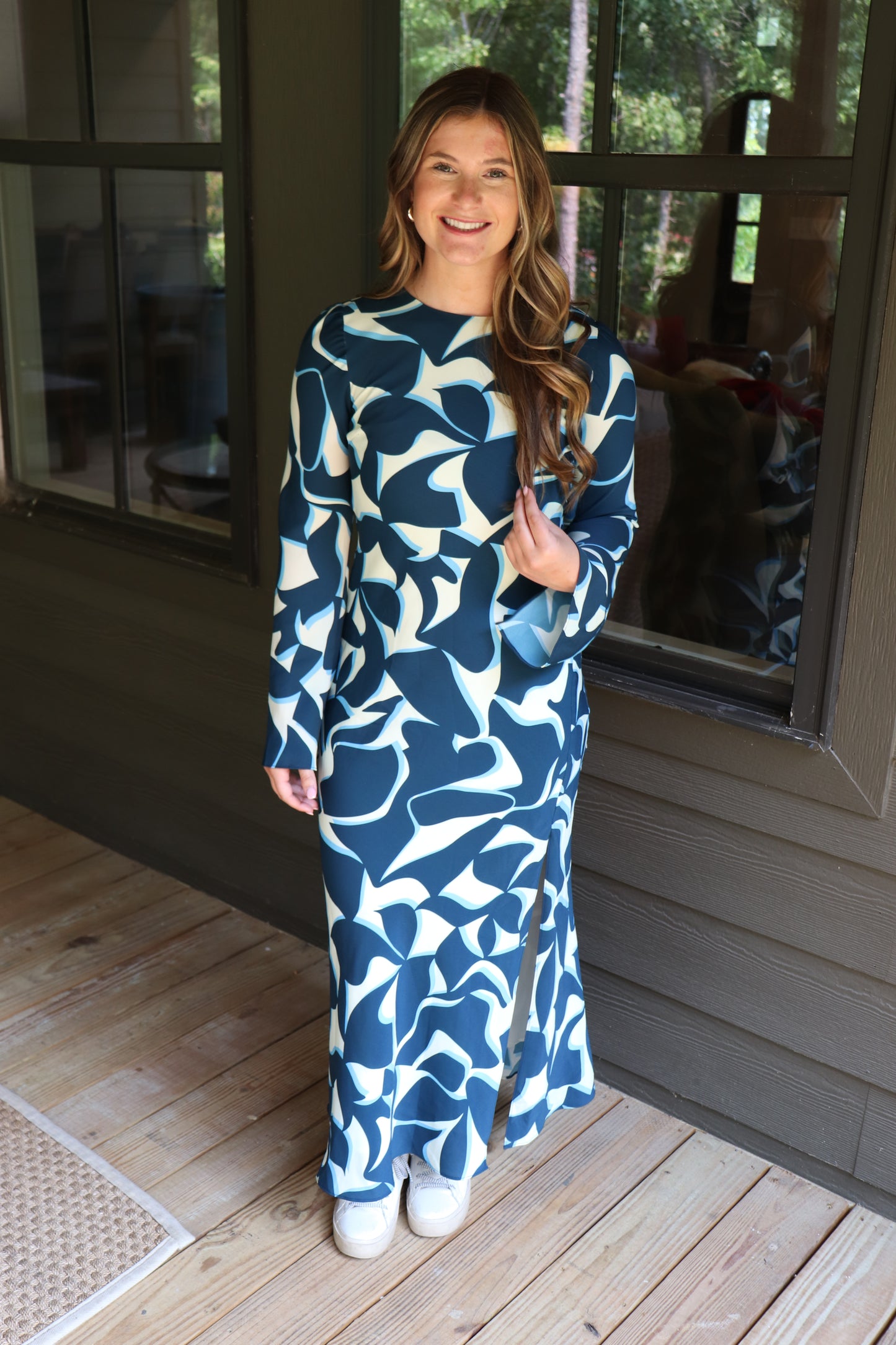 Blue Funky Maxi Dress