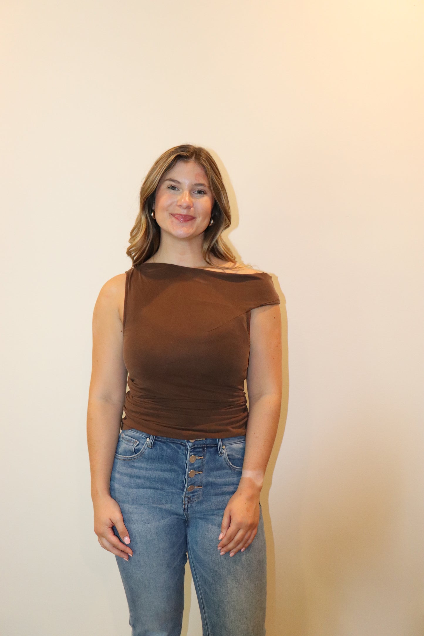 Brown "Going Out" Top
