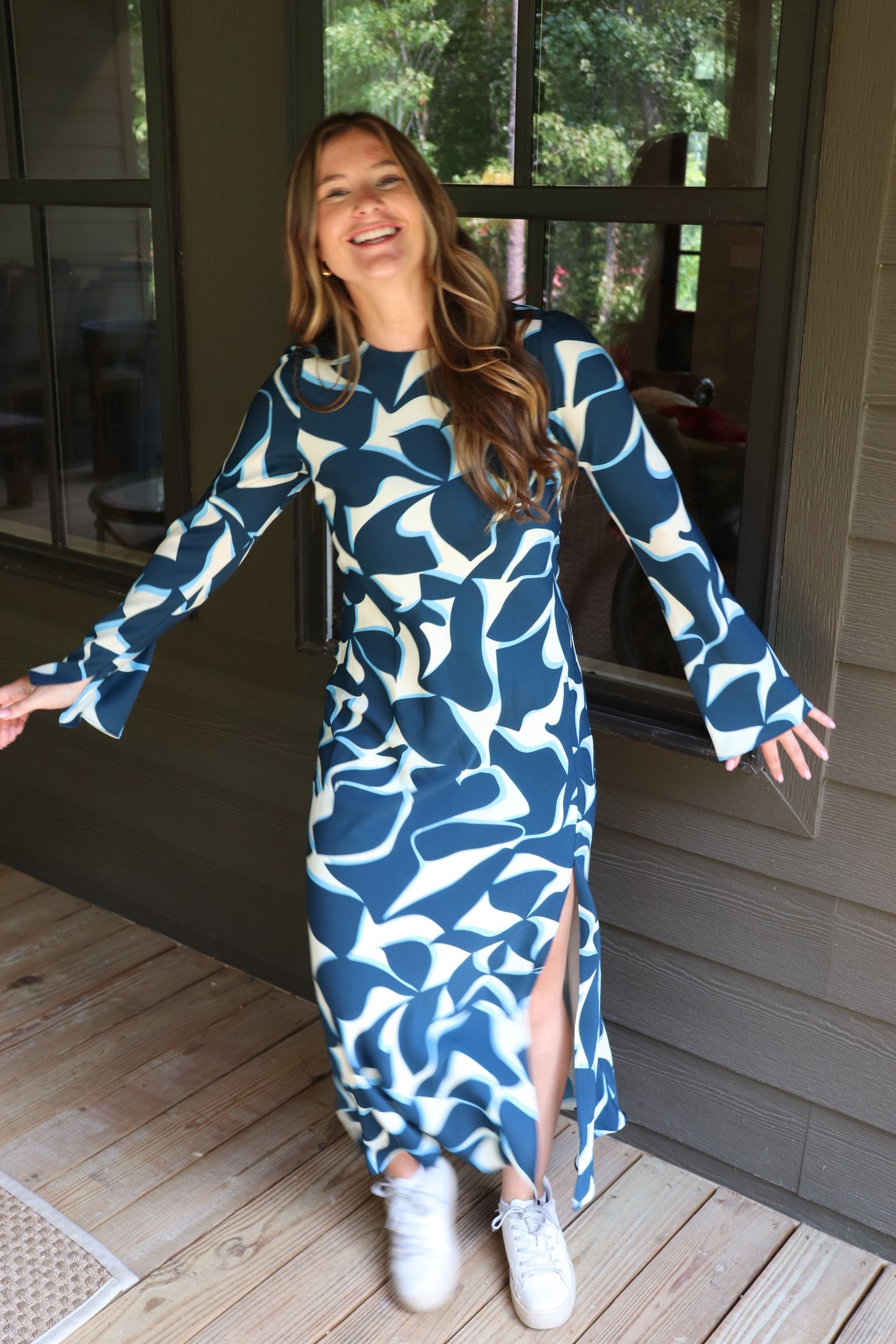 Blue Funky Maxi Dress