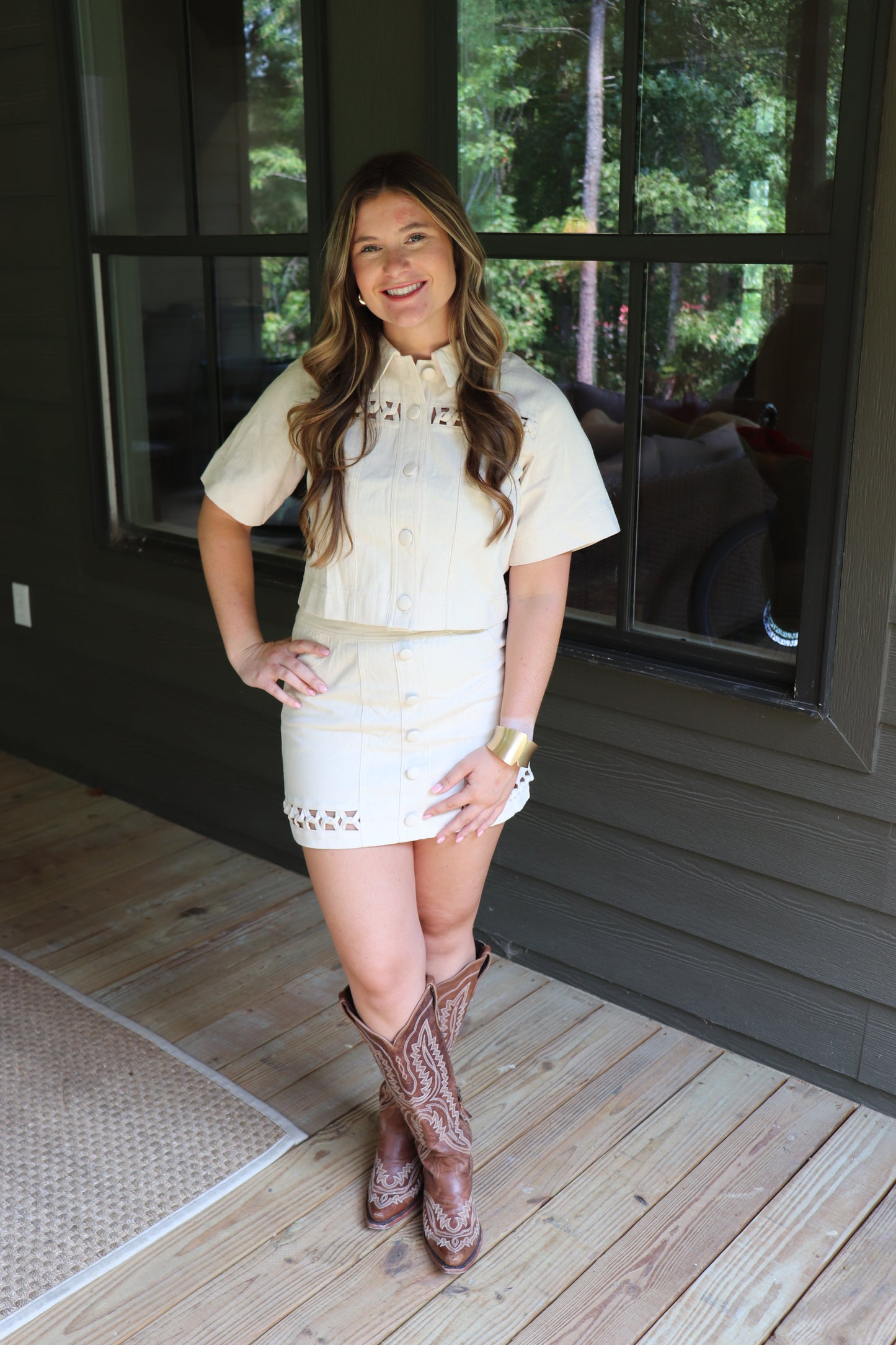 Cream Gameday Set - Top