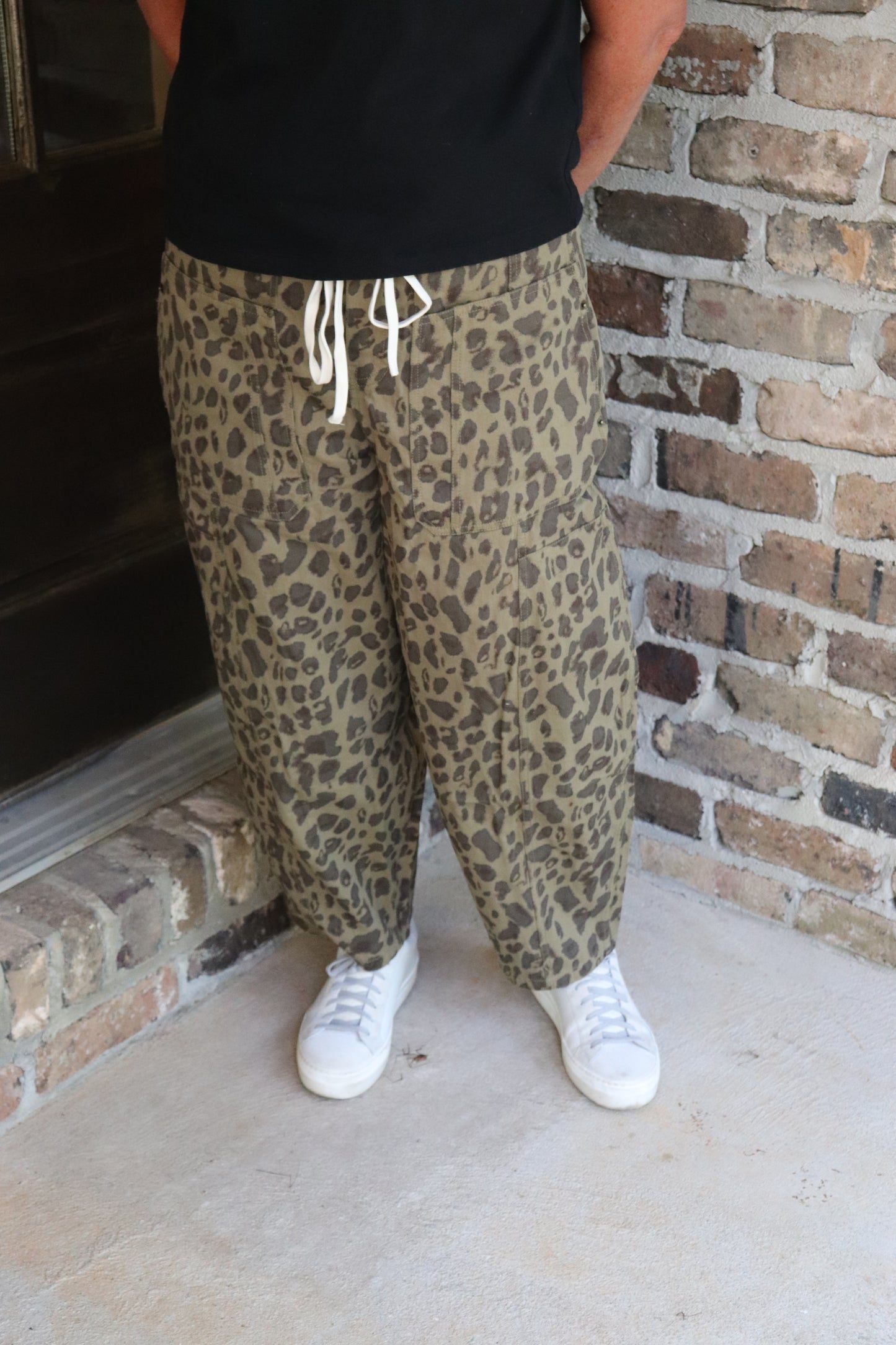 Olive Barrel Pants
