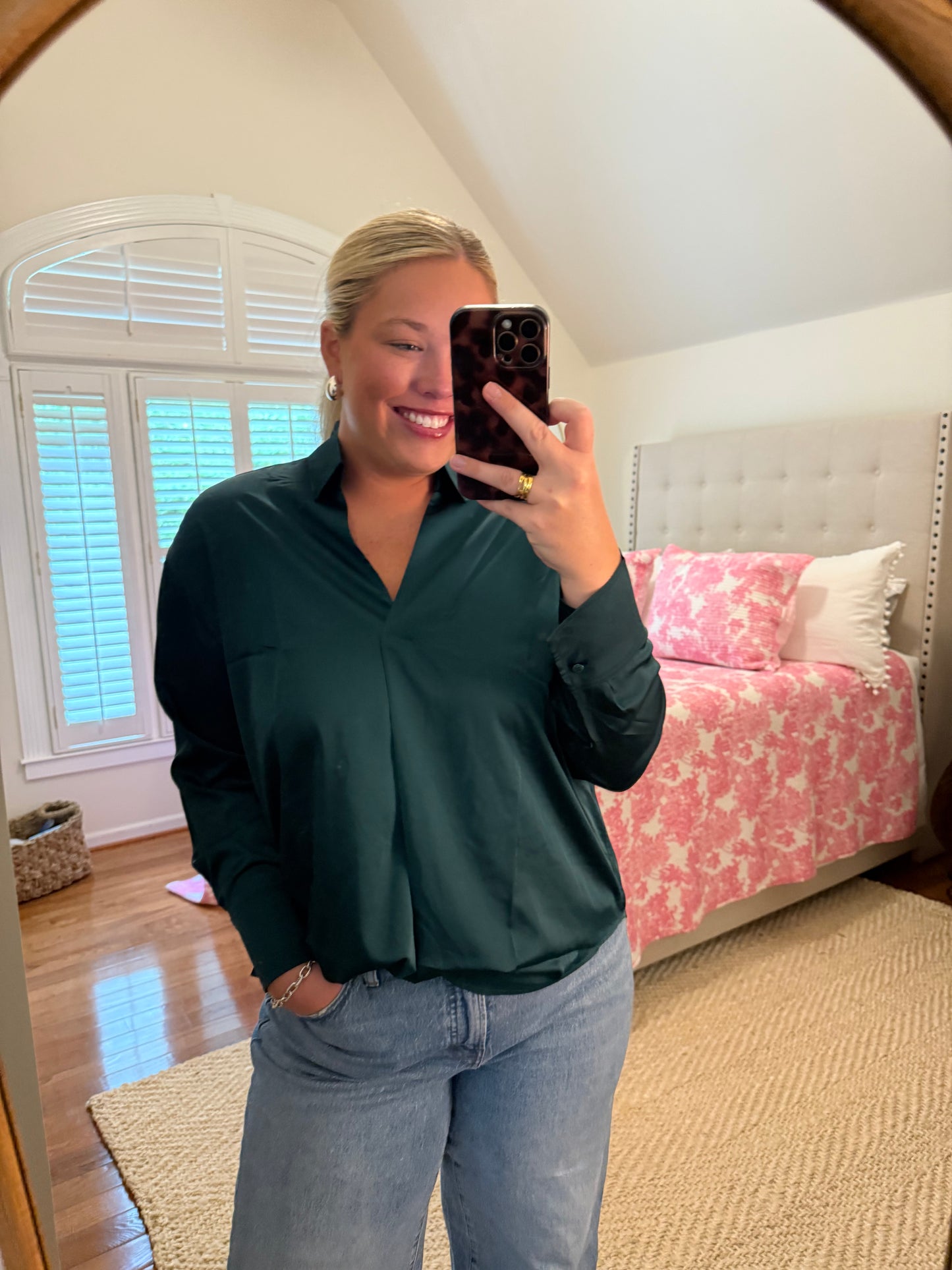 Dark Green Blouse