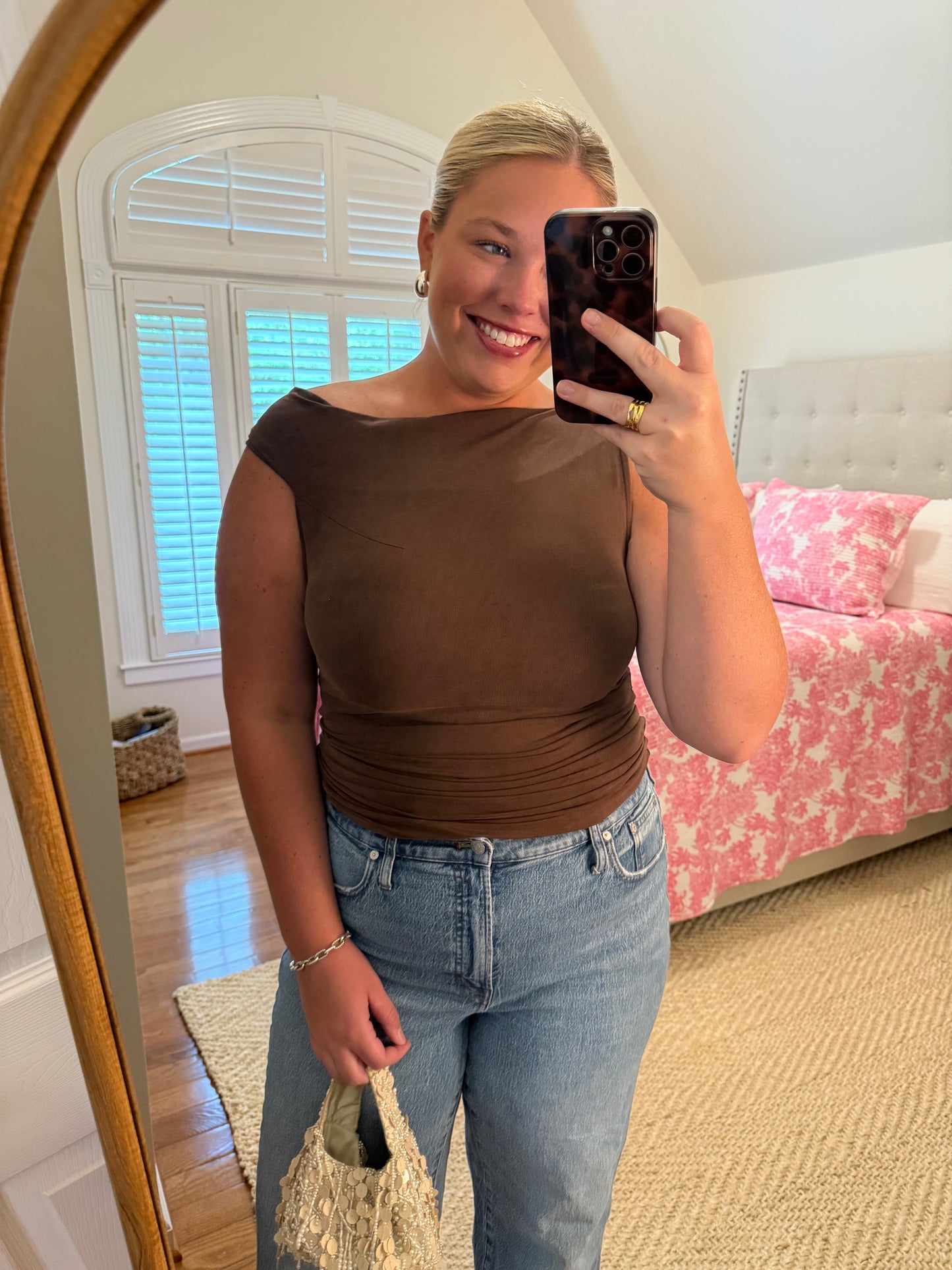 Brown "Going Out" Top