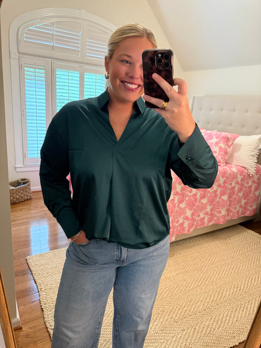 Dark Green Blouse