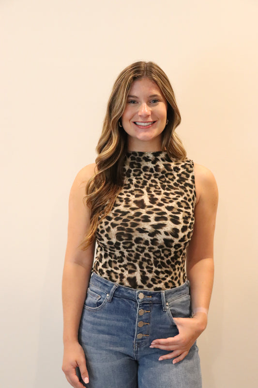 Leopard Top - Grey