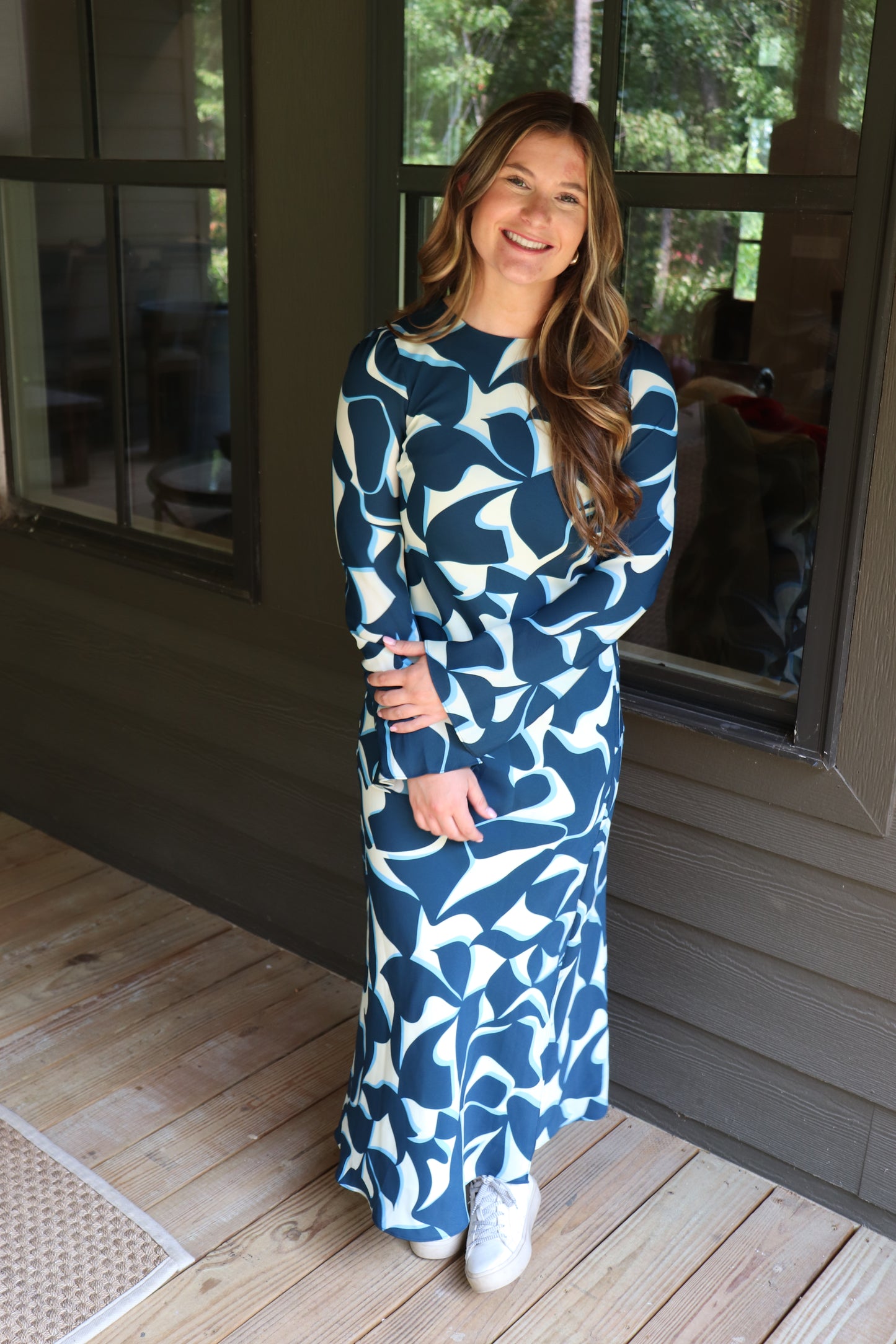 Blue Funky Maxi Dress