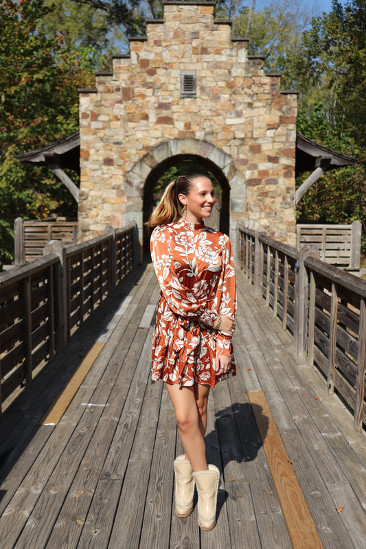 Rust Mini Dress