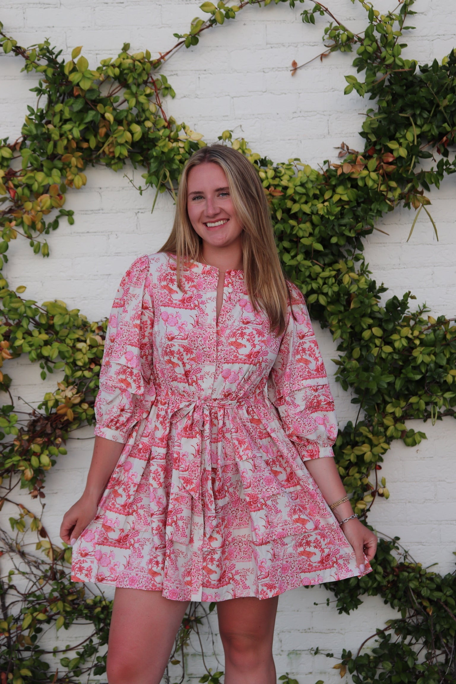 toile mini dress Kara Toile Mini Dress L / Blue