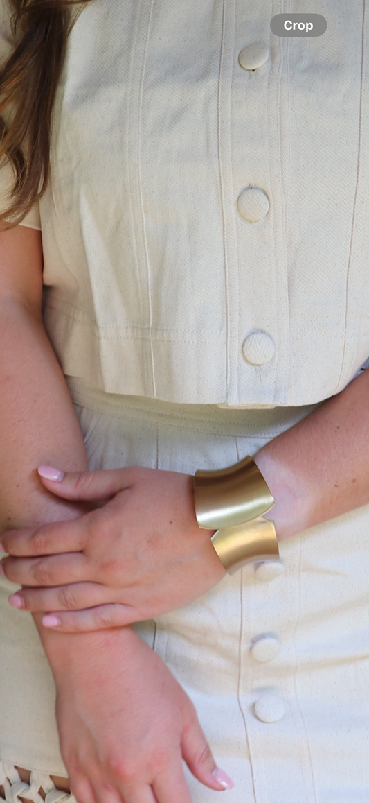 Matte Gold Chunky Bracelet