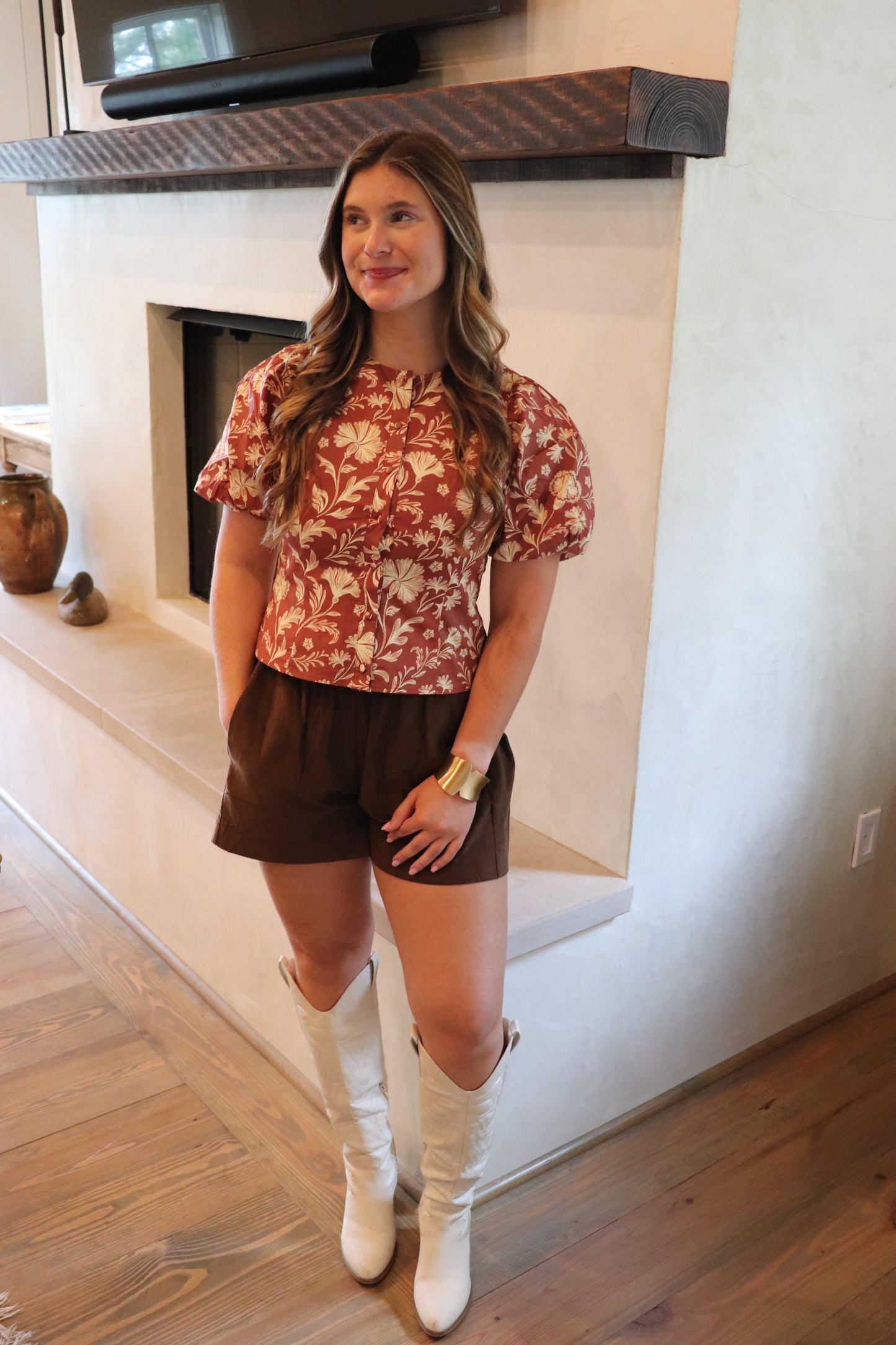 Brown Corduroy Shorts