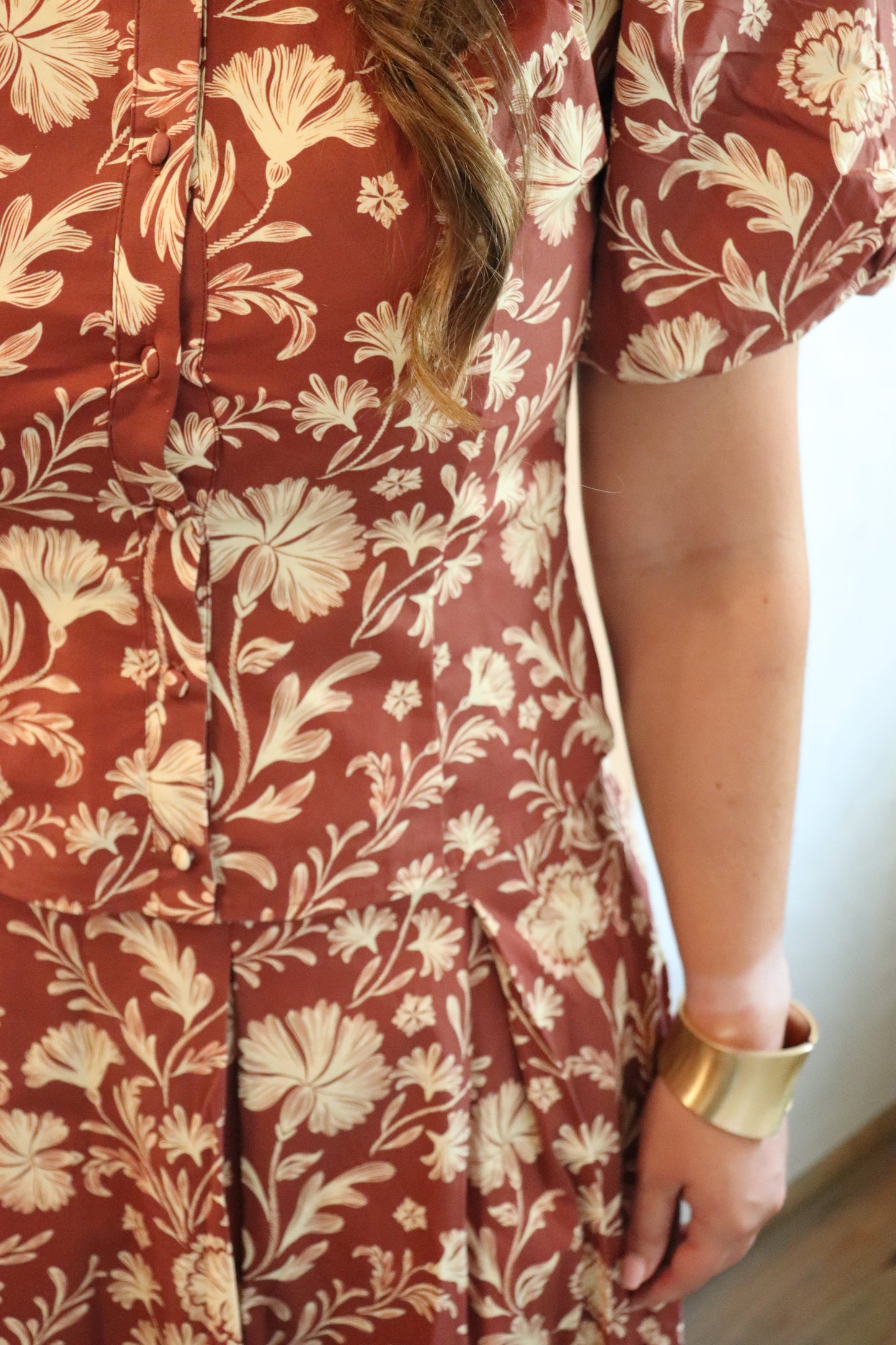Rust Floral Top
