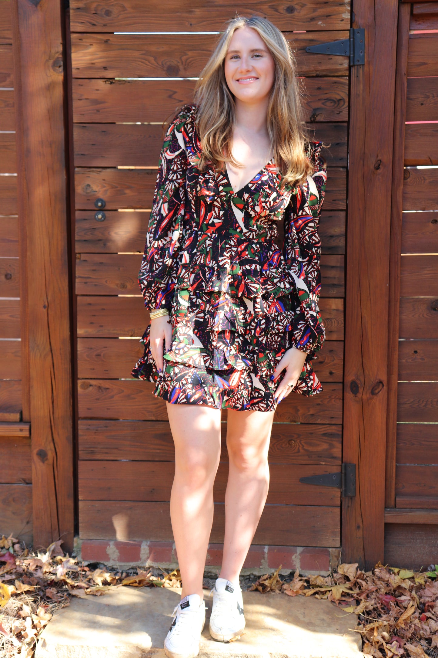 Ruffle-Tiered Mini Dress