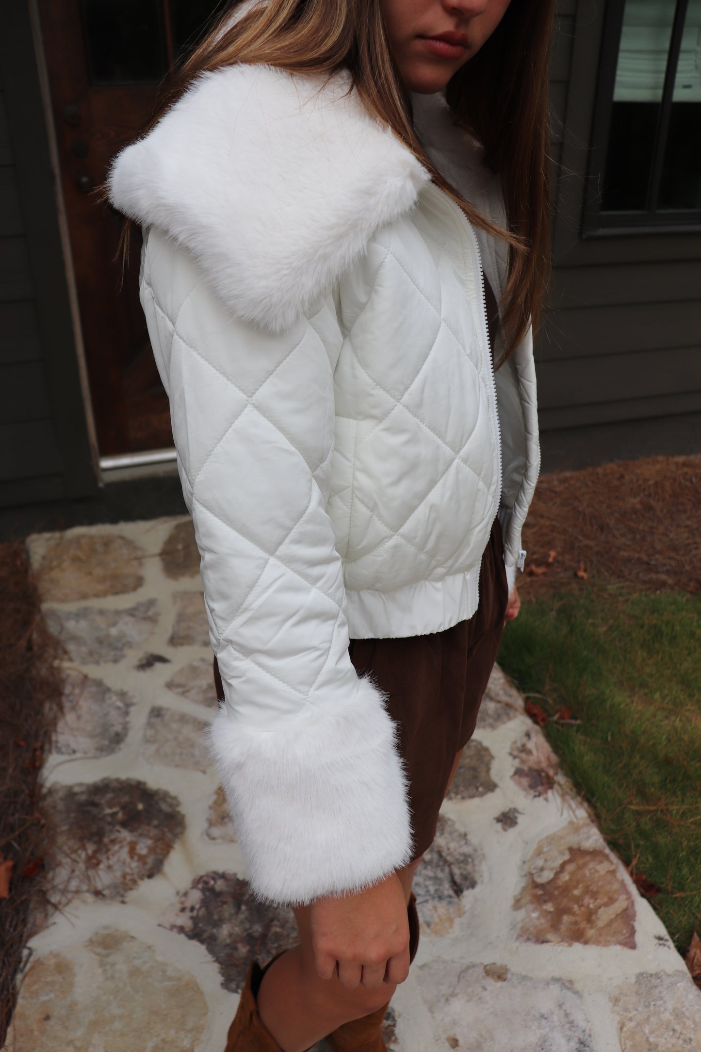 Classic White Statement Puffer