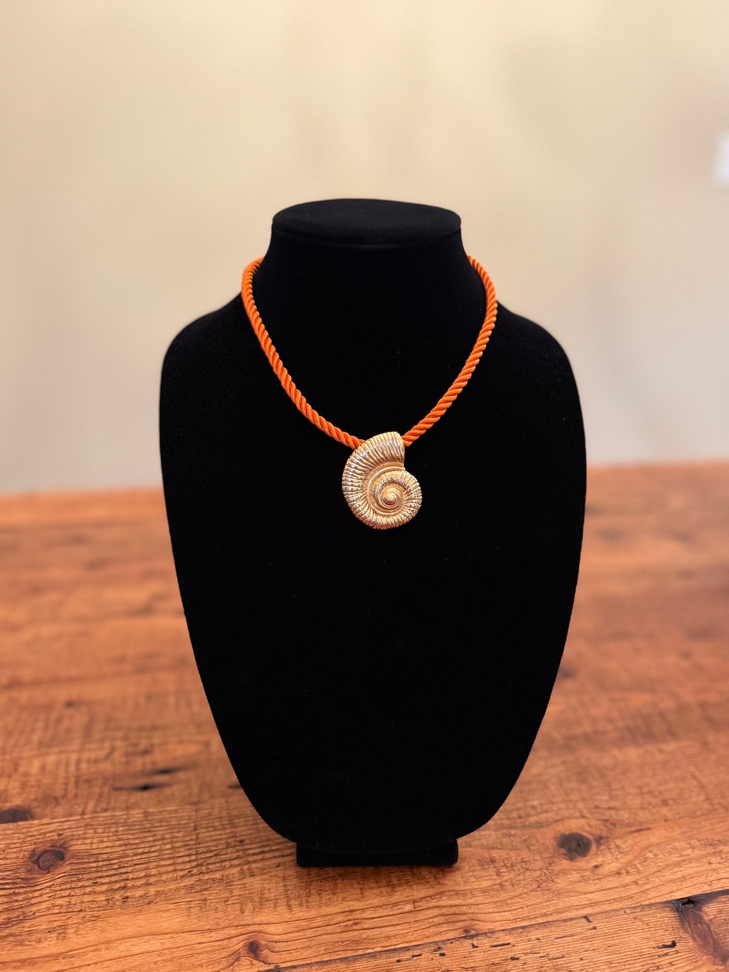 Orange Rope Shell Necklace