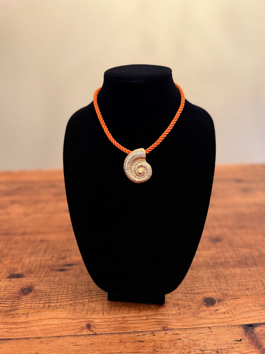 Orange Rope Shell Necklace
