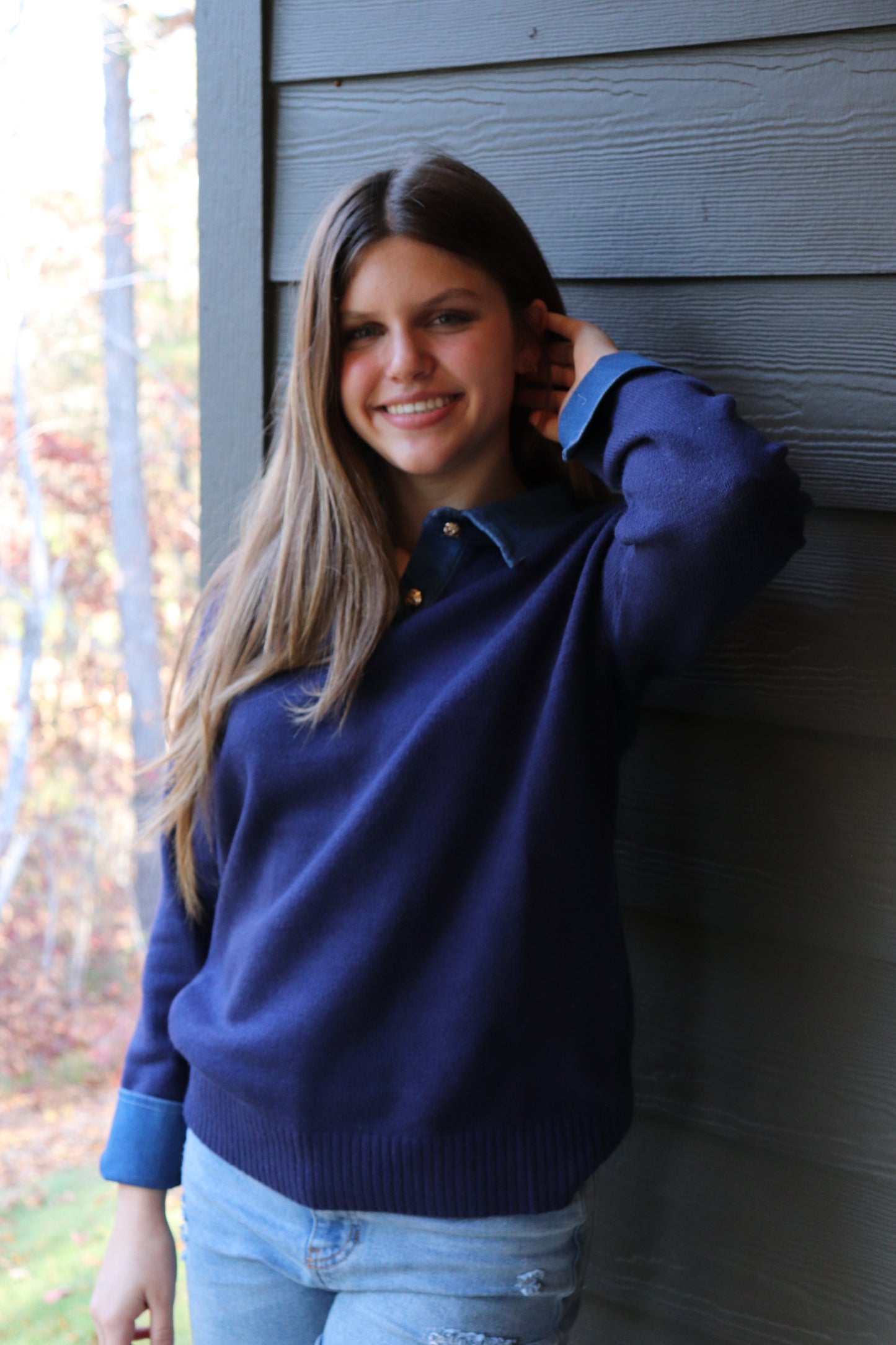 Navy & Denim Sweater