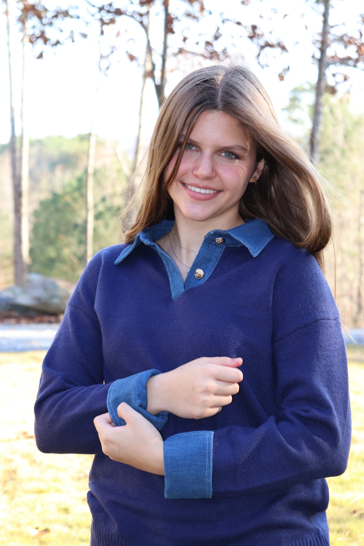 Navy & Denim Sweater